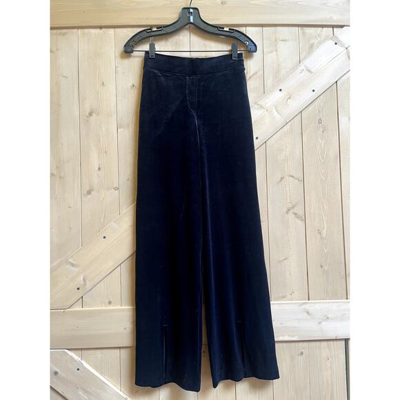 Spanx Velvet Velour Half Zip Wide Leg Tracksuit Set Black Size Small NWOT - Picture 11 of 14